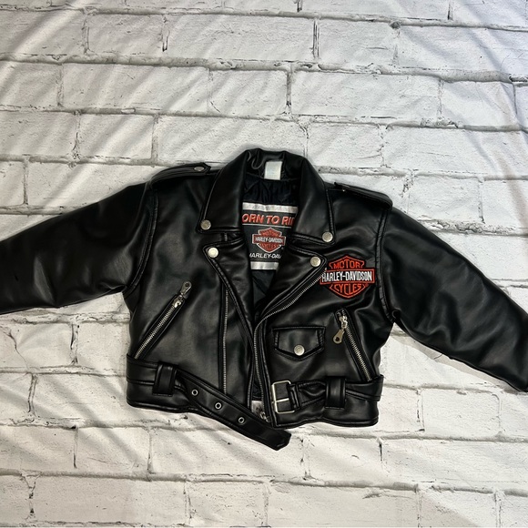 Harley Davidson jacket size 4T vintage 1997 circa boy/girl - Picture 2 of 8